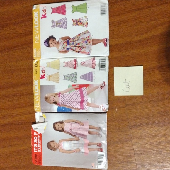 Lot 9 Little Girls Clothes Sewing Patterns 3 Cut & 6 Uncut Sz 1/2 to 8 Hobby - Picture 3 of 4